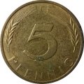 ФРГ 5 пфеннигов 1971 год - G