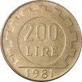 Италия 200 лир 1981 год