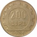 Италия 200 лир 1981 год