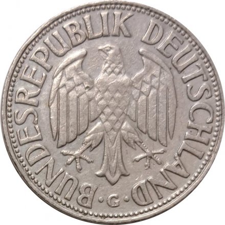 ФРГ 1 марка 1965 год (G)