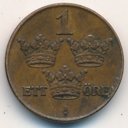 Швеция 1 эре 1922 год