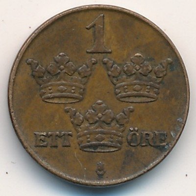 Швеция 1 эре 1922 год