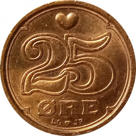 Дания 25 эре 2001 год