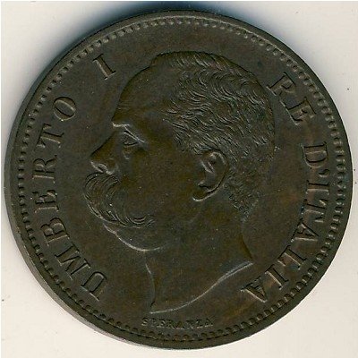 Италия 5 чентезимо 1896 год