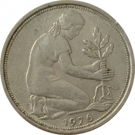 ФРГ 50 пфеннигов 1976 год (F)