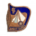 Значок ГДР. Junger tourist. Юный турист. Пионерия (бронзовый)