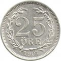 Швеция 25 эре 1907 год