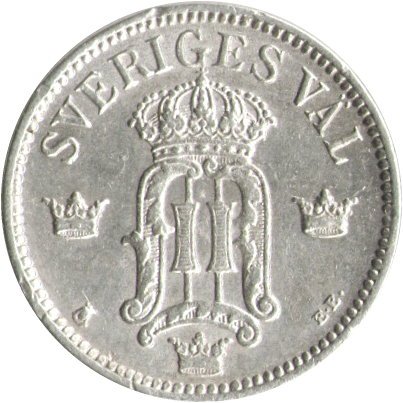 Швеция 25 эре 1907 год