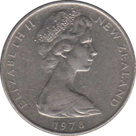 Новая Зеландия 10 центов 1978 год