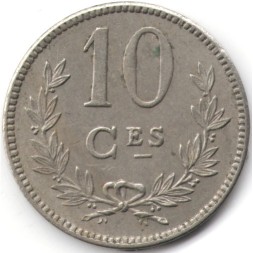Люксембург 10 сантимов 1924 год