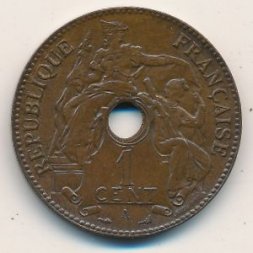 Французский Индокитай 1 цент 1902 год