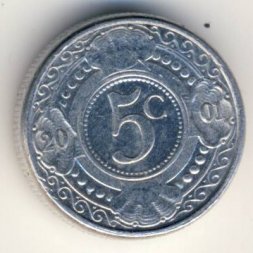 Антильские острова 5 центов 2001 год