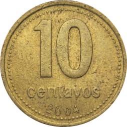 Аргентина 10 сентаво 2004 год