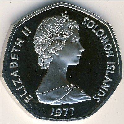 Соломоновы острова 1 доллар 1977 год - Nusu-Nusu head