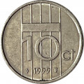 Нидерланды 10 центов 1999 год