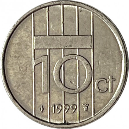 Нидерланды 10 центов 1999 год