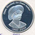 Тристан-да-Кунья 50 пенсов 2000 год - 100 лет со дня рождения Королевы Матери (серебро)