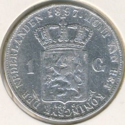 Нидерланды 1 гульден 1897 год