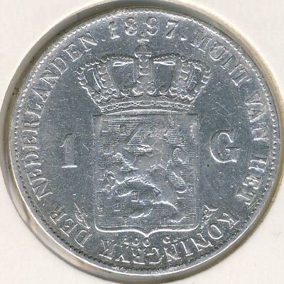 Нидерланды 1 гульден 1897 год