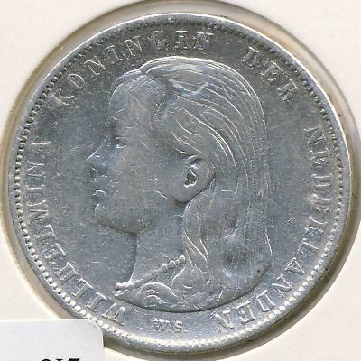 Нидерланды 1 гульден 1897 год
