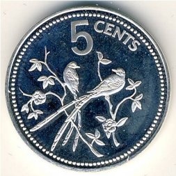 Белиз 5 центов 1977 год