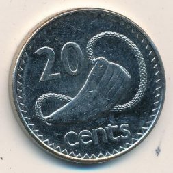 Фиджи 20 центов 2000 год