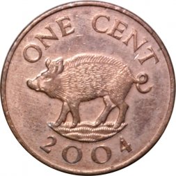 Бермудские острова 1 цент 2004 год