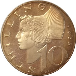 Австрия 10 шиллингов 1965 год
