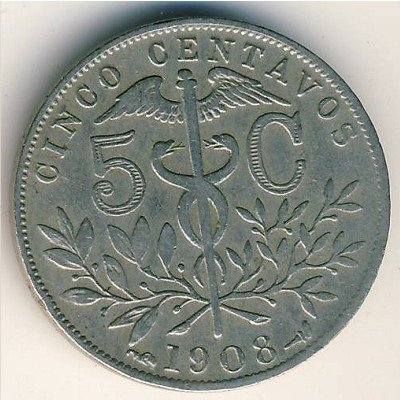 Боливия 5 сентаво 1908 год