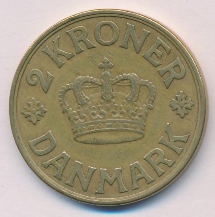 Дания 2 кроны 1939 год