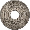 Франция 10 сантимов 1923 год (отметка монетного двора: &quot;Рог изобилия&quot;)