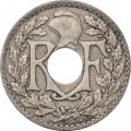 Франция 10 сантимов 1923 год (отметка монетного двора: &quot;Рог изобилия&quot;)