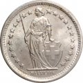 Швейцария 1/2 франка 1967 год
