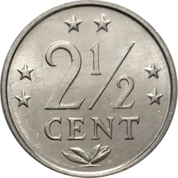 Антильские острова 2 1/2 цента 1980 год