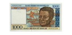 Мадагаскар 1000 франков 1994 год - UNC
