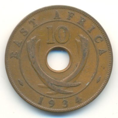 Восточная Африка 10 центов 1934 год