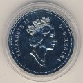 Канада 1 доллар 1994 год - 25 лет последнему патрулю на собачьих упряжках (BU)
