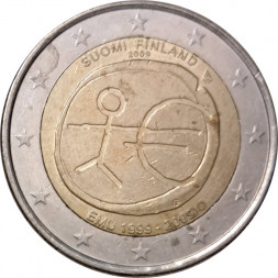Финляндия 2 евро 2009 год - 10 лет валютному союзу