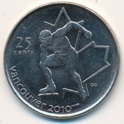 Канада 25 центов 2009 год - Конькобежный спорт