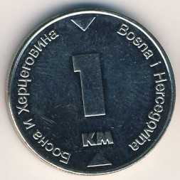 Монета Босния и Герцеговина 1 конвертируемая марка 2008 год
