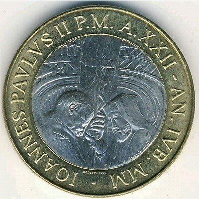 Ватикан 1000 лир 2000 год