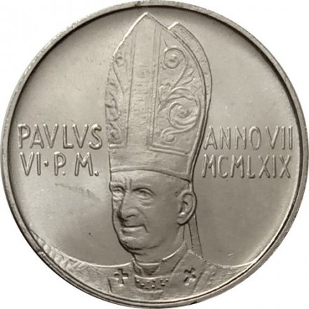 Ватикан 5 лир 1969 год