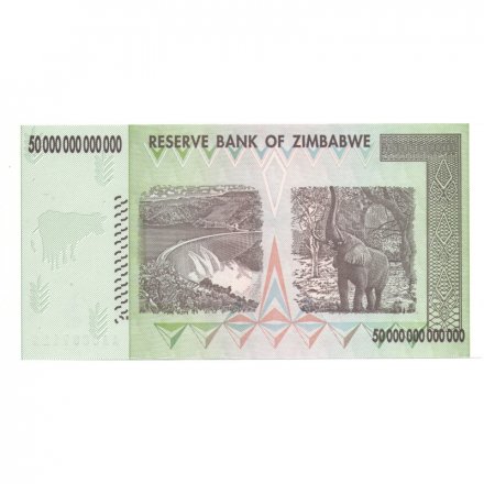 Зимбабве 50 триллионов долларов 2008 год UNC