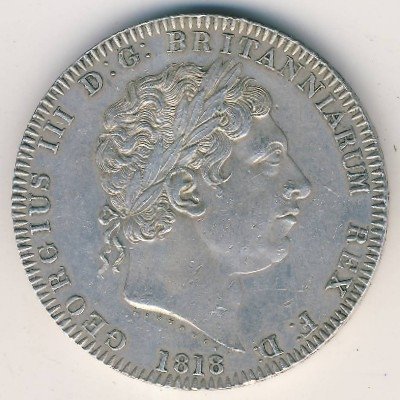 Великобритания 1 крона 1818 год