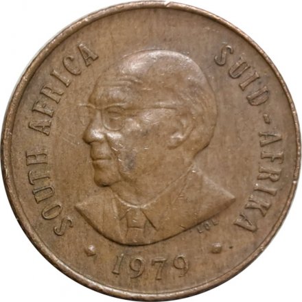 ЮАР 2 цента 1979 год - Окончание президентства Николааса Дидерихса