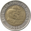 Филиппины 10 песо 2010 год - Мабини и Бонифасио