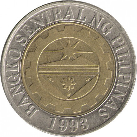 Филиппины 10 песо 2010 год - Мабини и Бонифасио