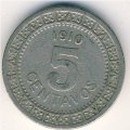 Мексика 5 сентаво 1910 год