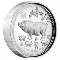 Австралия 1 доллар 2019 год - Лунный календарь. Год Свиньи (высокий рельеф)