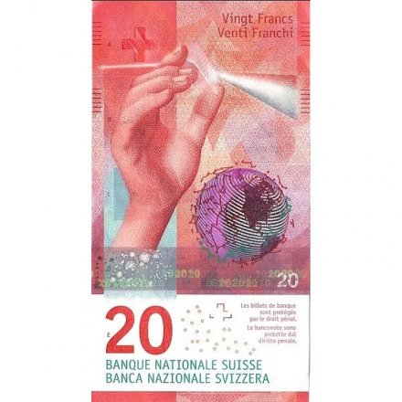 Швейцария 20 франков 2016 год - UNC 